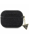 Guess Apple Tasche GUAP2HDGTPK AirPods Pro 2 Hülle schwarz/schwarz Strass Dreieck Charm