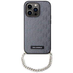 Kup Etui Karl Lagerfeld KLHCP14XSACKLHPG Apple iPhone 14 Pro Max srebrny/silver hardcase Saffiano Monogram Chain - KLD1580 - {ean13} - Sklep Home Screen