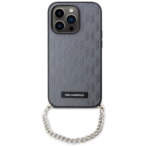 Kup Etui Karl Lagerfeld KLHCP14XSACKLHPG Apple iPhone 14 Pro Max stříbrný/silver hardcase Saffiano Monogram Chain - KLD1580 - {ean13} - Sklep Home Screen