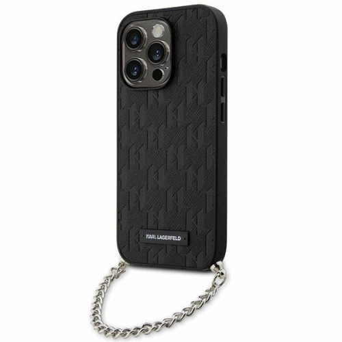 Kup Etui Karl Lagerfeld KLHCP14XSACKLHPK Apple iPhone 14 Pro Max černý/black hardcase Saffiano Monogram Chain - KLD1581 - {ean13} - Sklep Home Screen