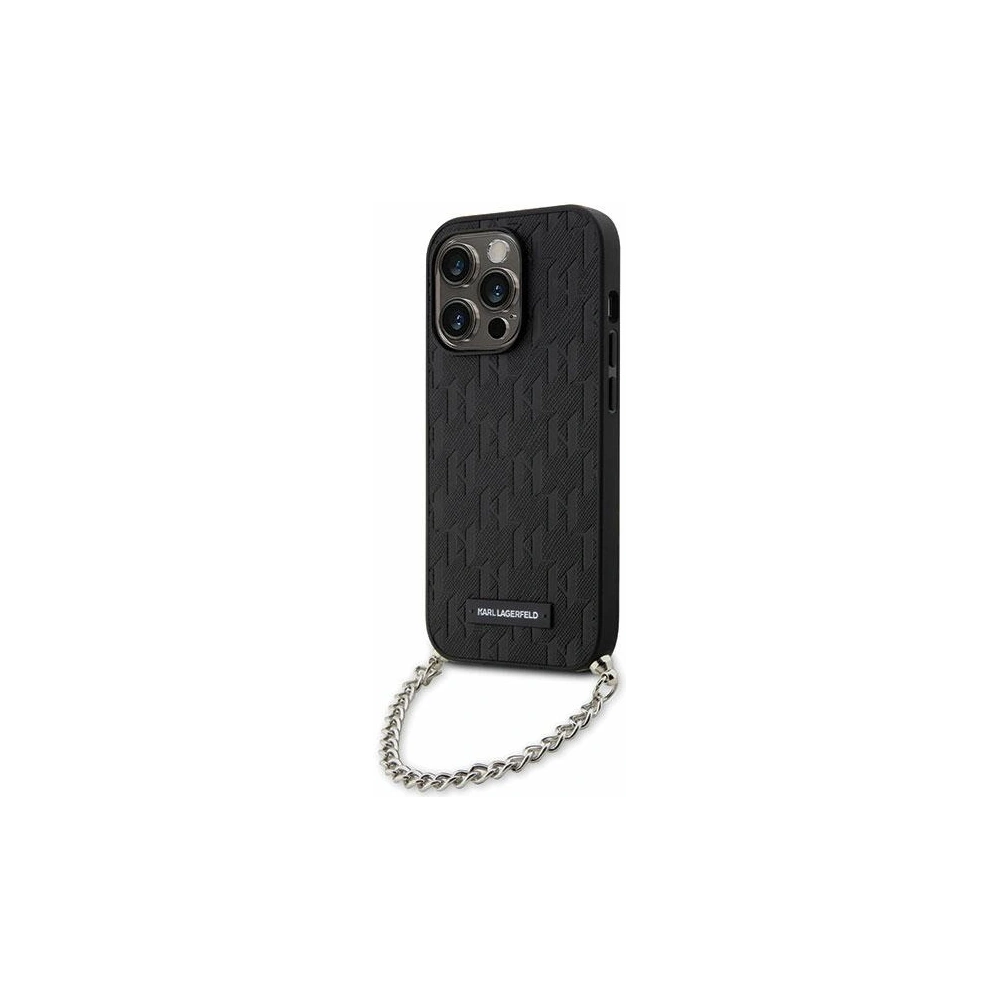 Etui Karl Lagerfeld KLHCP14XSACKLHPK Apple iPhone 14 Pro Max czarny/black hardcase Saffiano Monogram Chain