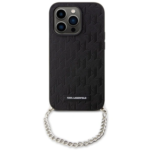 Kup Etui Karl Lagerfeld KLHCP14XSACKLHPK Apple iPhone 14 Pro Max černý/black hardcase Saffiano Monogram Chain - KLD1581 - {ean13} - Sklep Home Screen