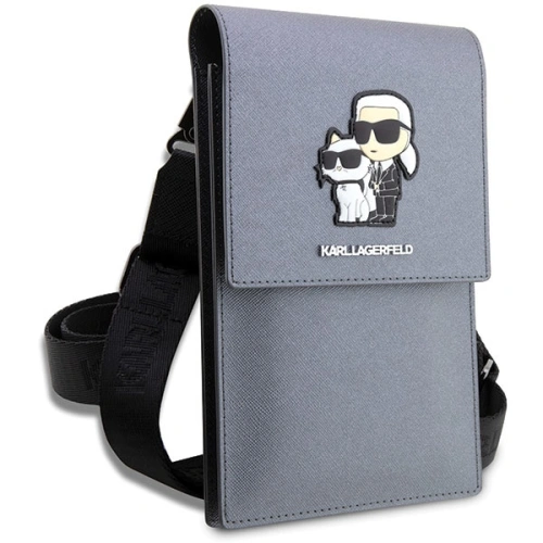 Kup Torebka Karl Lagerfeld KLWBSAKCPMG srebrny/silver Saffiano Karl & Choupette - KLD1583 - {ean13} - Sklep Home Screen
