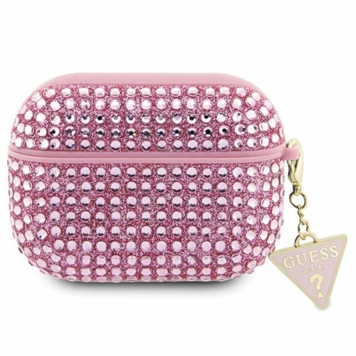 Kup Etui Guess GUAPHDGTPP Apple AirPods Pro tok rózsaszín/pink Rhinestone Triangle Charm - GUE2589 - {ean13} - Sklep Home Screen