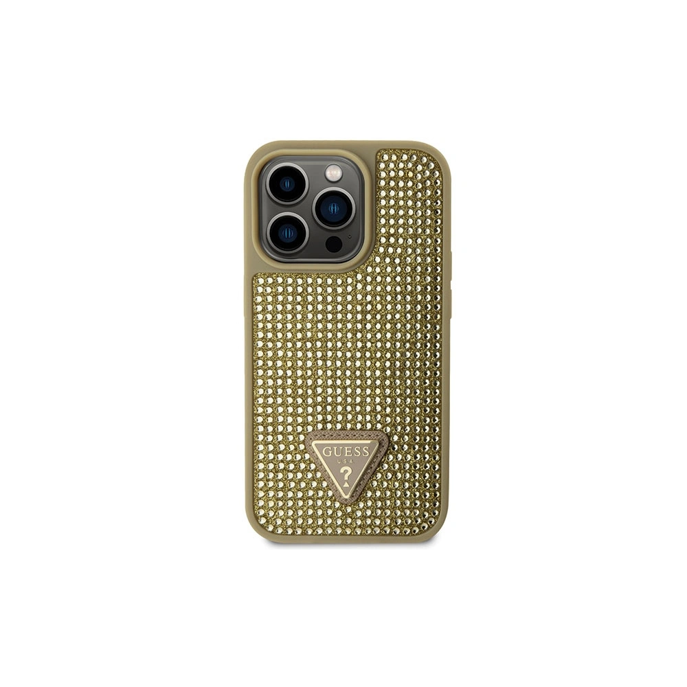 Etui Guess GUHCP14LHDGTPD Apple iPhone 14 Pro złoty/gold hardcase Rhinestone Triangle