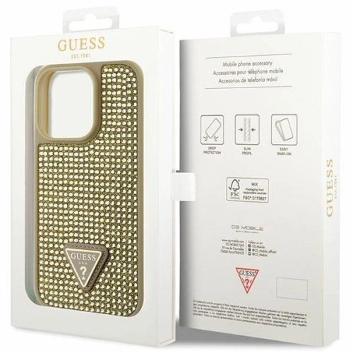 Kup Etui Guess GUHCP14LHDGTPD Apple iPhone 14 Pro zlatý/gold hardcase Rhinestone Triangle - GUE2590 - {ean13} - Sklep Home Screen