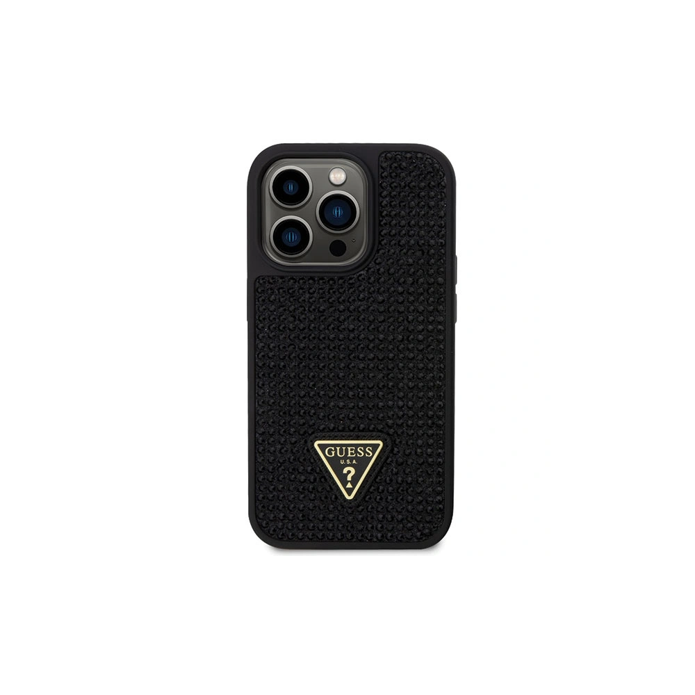 Etui Guess GUHCP14LHDGTPK Apple iPhone 14 Pro czarny/black hardcase Rhinestone Triangle