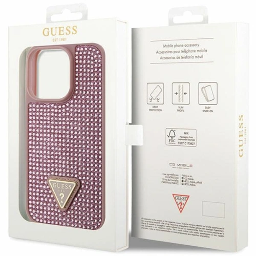 Kup Etui Guess GUHCP14LHDGTPP Apple iPhone 14 Pro růžový/pink hardcase Rhinestone Triangle - GUE2592 - {ean13} - Sklep Home Screen