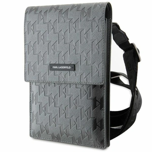 Kup Torebka Karl Lagerfeld KLWBSAMSMG srebrny/silver Saffiano Mongram Plaque - KLD1585 - {ean13} - Sklep Home Screen