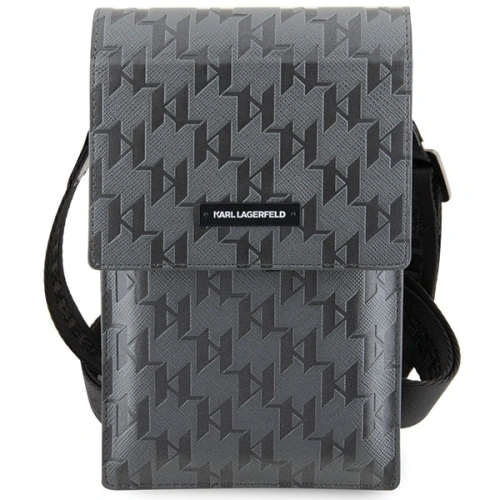 Kup Torebka Karl Lagerfeld KLWBSAMSMG srebrny/silver Saffiano Mongram Plaque - KLD1585 - {ean13} - Sklep Home Screen
