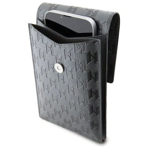 Kup Torebka Karl Lagerfeld KLWBSAMSMG srebrny/silver Saffiano Mongram Plaque - KLD1585 - {ean13} - Sklep Home Screen