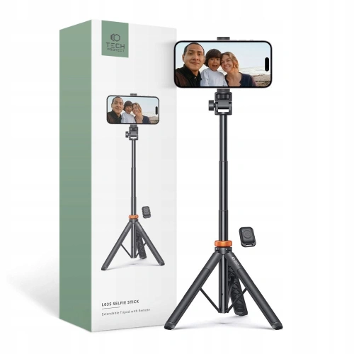 Buy Tech-Protect L03s Wireless Selfie Stick Tripod Black - THP1984 - {ean13} - Home Screen Store Europe