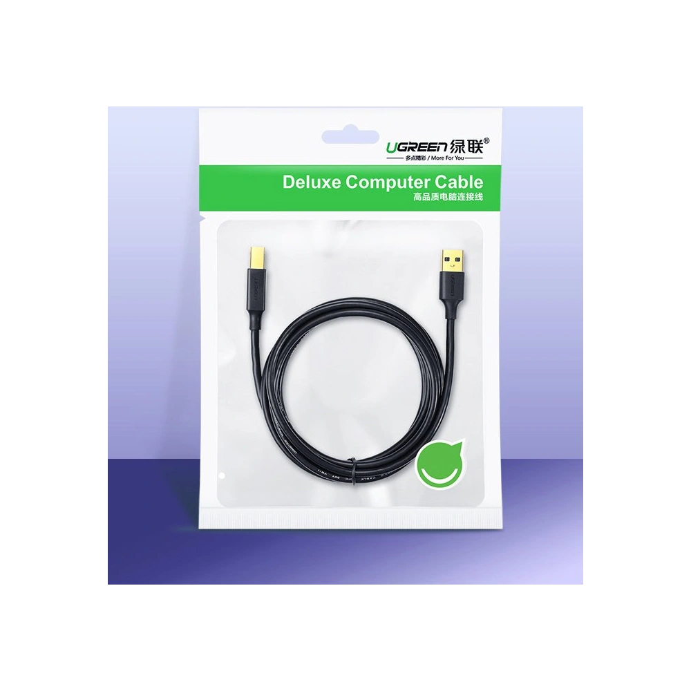 Kabel UGREEN US135 USB-B/USB-C do drukarki 480 Mbps 1,5 m czarny