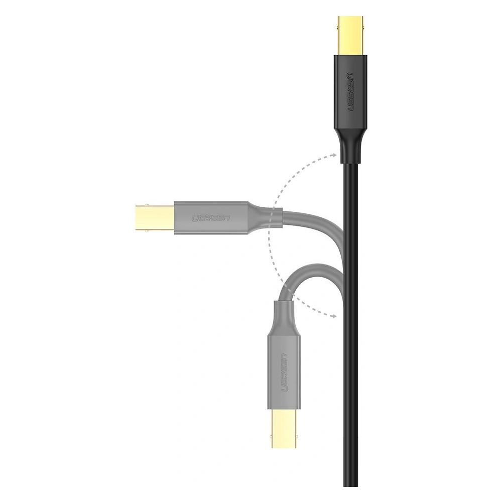 Kabel UGREEN US135 USB-B/USB-C do drukarki 480 Mbps 1,5 m czarny