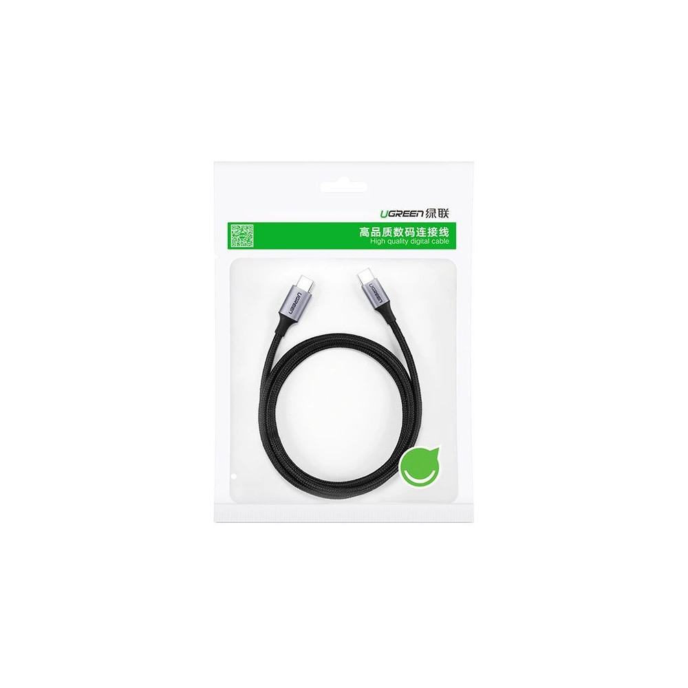Kabel UGREEN US261 USB-C/USB-C Quick Charge 480 Mbps 60W 3A 1 m czarno-szary