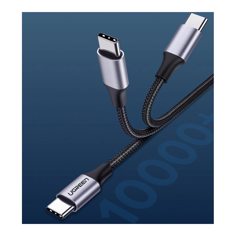 Kabel UGREEN US261 USB-C/USB-C Quick Charge 480 Mbps 60W 3A 1 m czarno-szary