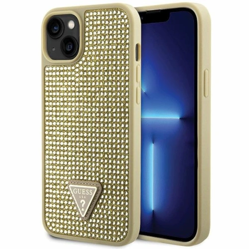 Buy Guess GUHCP14MHDGTPD Apple iPhone 14 Plus / 15 Plus gold hardcase Rhinestone Triangle - GUE2593 - {ean13} - Home Screen Store Europe