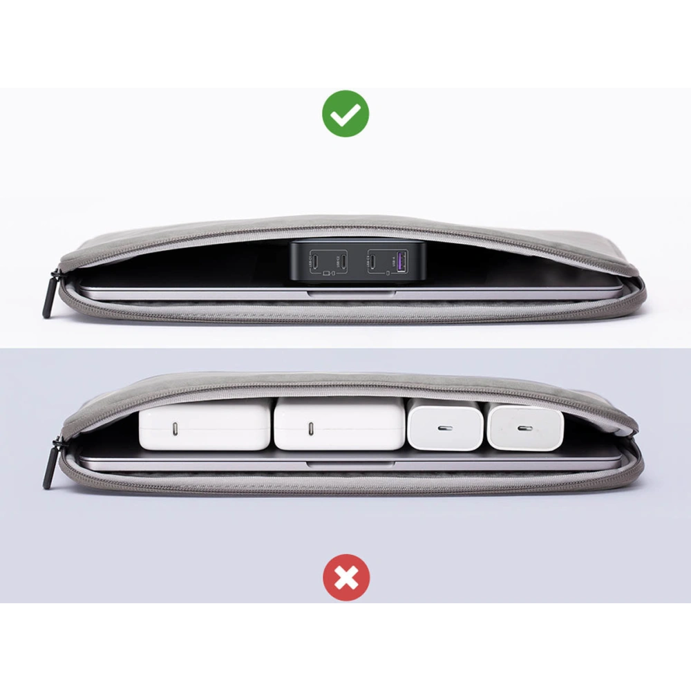 Ładowarka sieciowa UGREEN CD328 Nexode GaN 3xUSB-C/1xUSB-A 100W szara