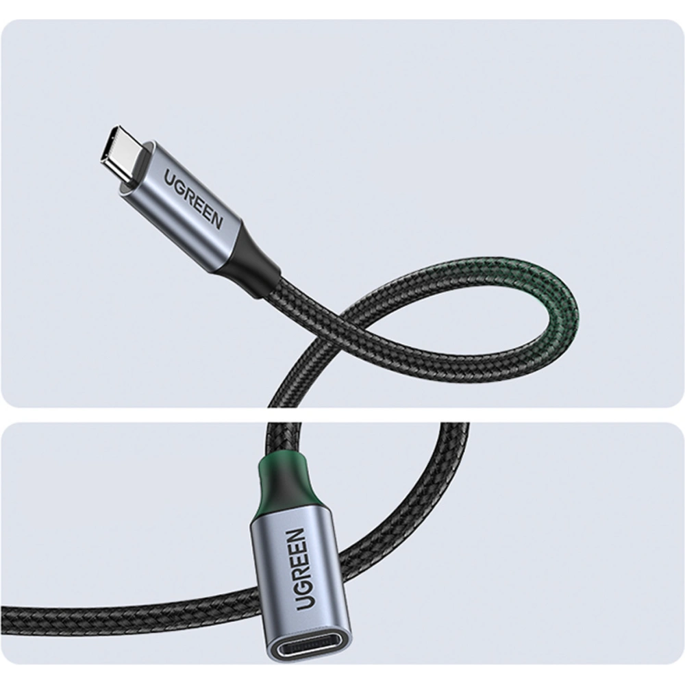 Kabel przedłużający UGREEN US372 USB-C 3.1 10Gb/s 1m szary