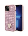 Guess GUHCP14SHDGTPP Apple iPhone 14 pink hardcase Rhinestone Triangle