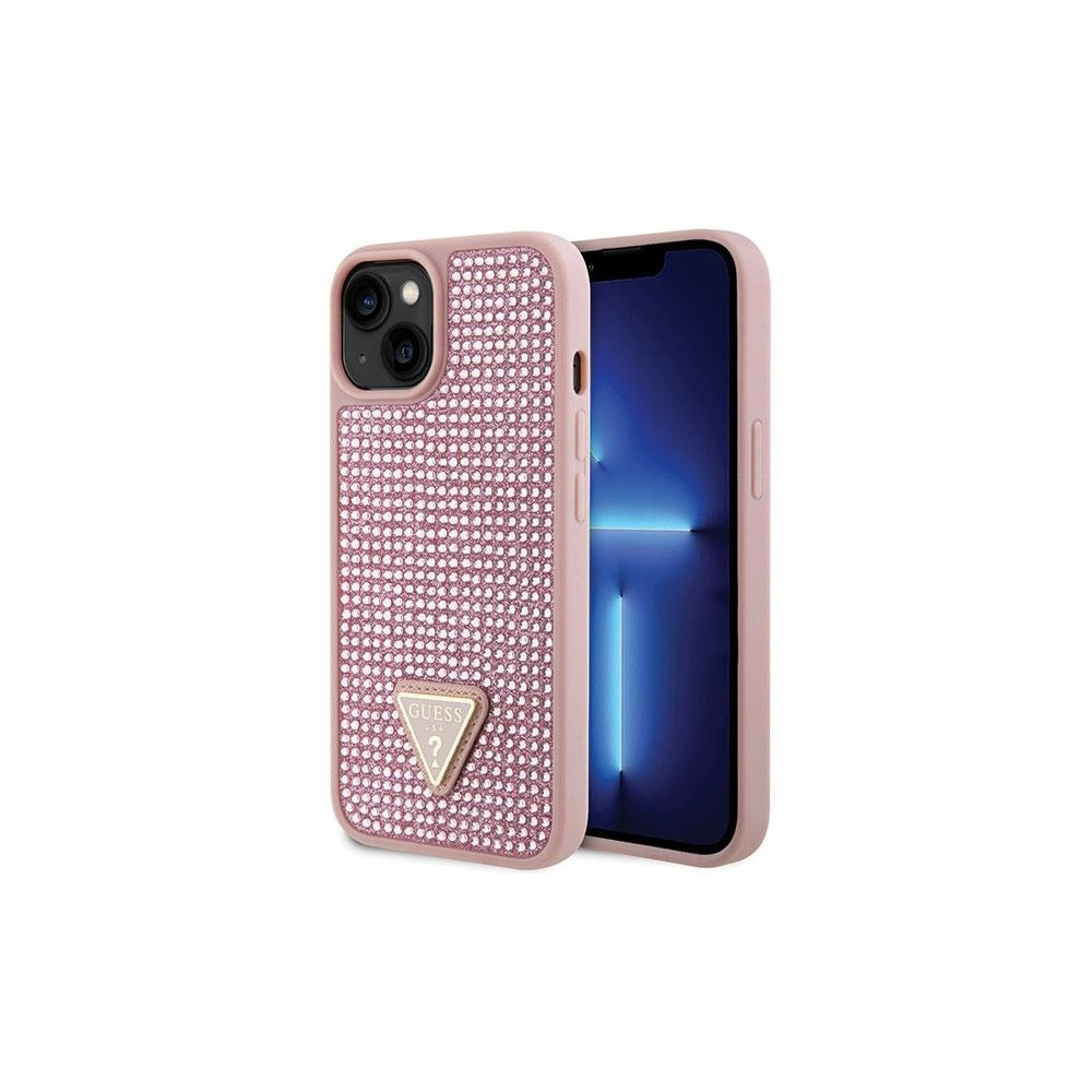 Etui Guess GUHCP14SHDGTPP Apple iPhone 14 różowy/pink hardcase Rhinestone Triangle