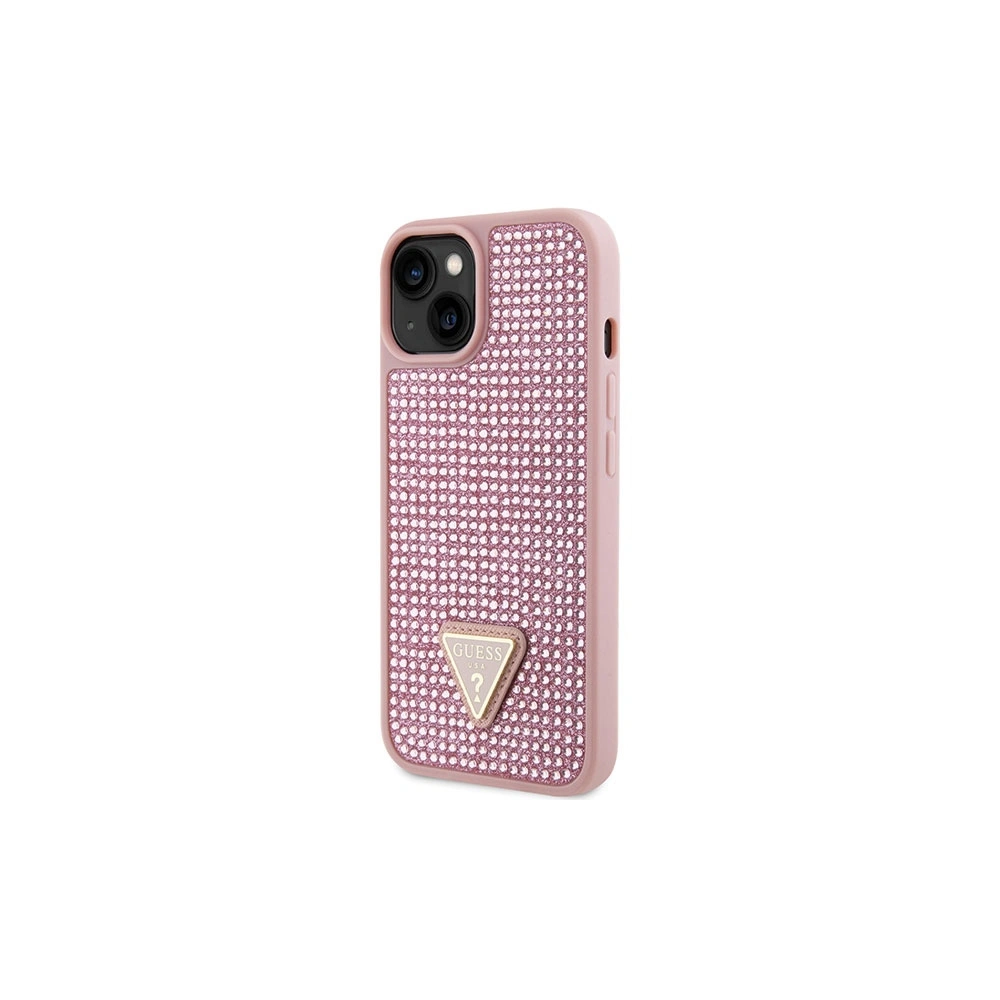 Etui Guess GUHCP14SHDGTPP Apple iPhone 14 różowy/pink hardcase Rhinestone Triangle