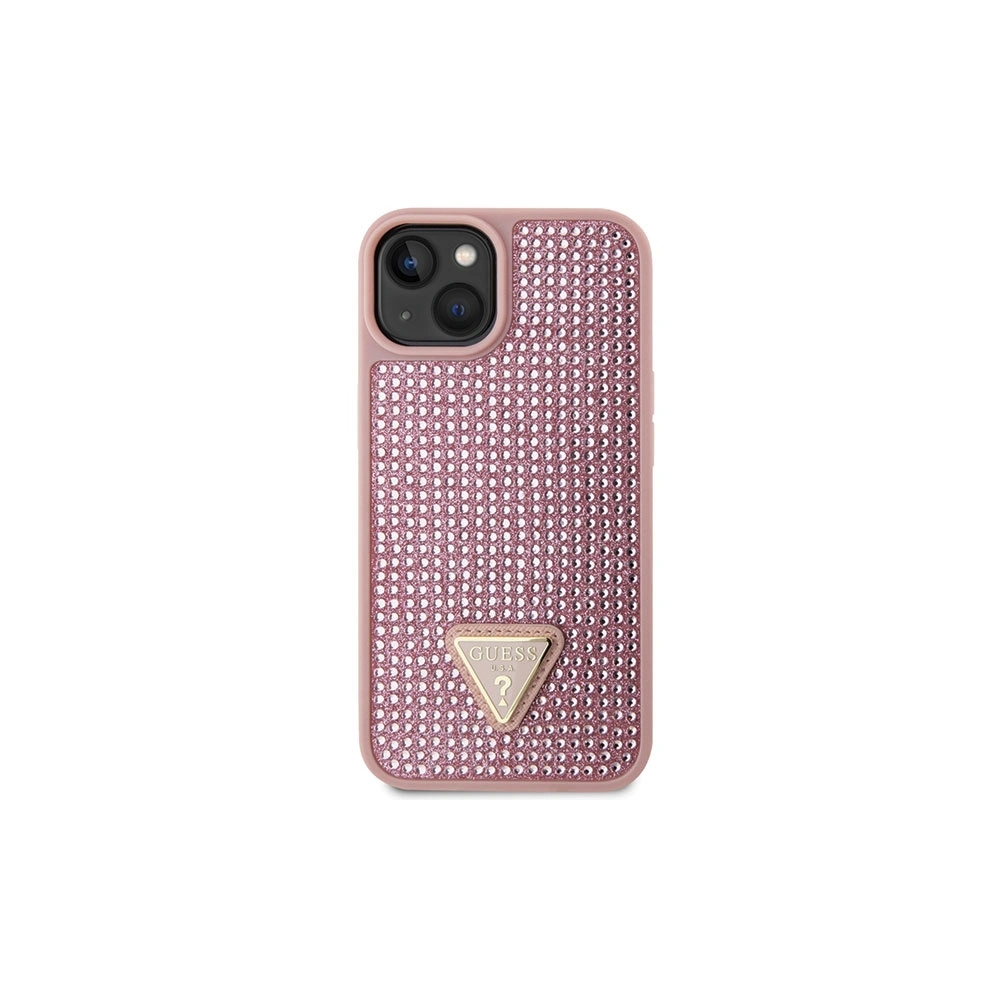 Etui Guess GUHCP14SHDGTPP Apple iPhone 14 różowy/pink hardcase Rhinestone Triangle