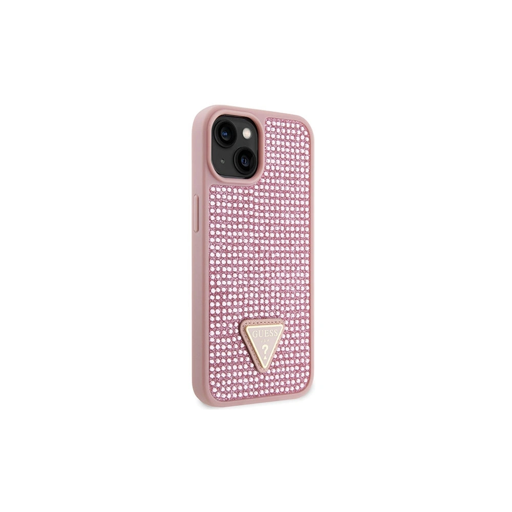 Etui Guess GUHCP14SHDGTPP Apple iPhone 14 różowy/pink hardcase Rhinestone Triangle