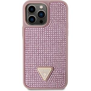Etui Guess GUHCP14XHDGTPP Apple iPhone 14 Pro Max roz/pink hardcase Rhinestone Triangle