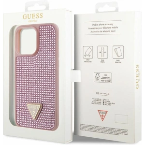 Etui Guess GUHCP14XHDGTPP Apple iPhone 14 Pro Max roz/pink hardcase Rhinestone Triangle