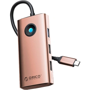 Orico HUB Docking Station 6in1 USB-C, HDMI, 3xUSB (rose gold)