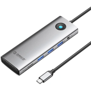 Kup Dokkolóállomás Orico HUB 10w1 USB-C, HDMI, 3xUSB, SD/TF, Audio (szürke) - ORC151 - {ean13} - Sklep Home Screen