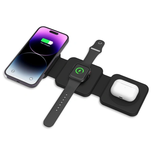 Kup Încărcător wireless Tech-Protect QI15W-A24 3in1 Încărcător wireless magnetic MagSafe negru - THP1986 - {ean13} - Sklep Home Screen