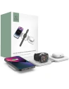 Încărcător wireless Tech-Protect QI15W-A24 3in1 Încărcător wireless magnetic MagSafe Alb