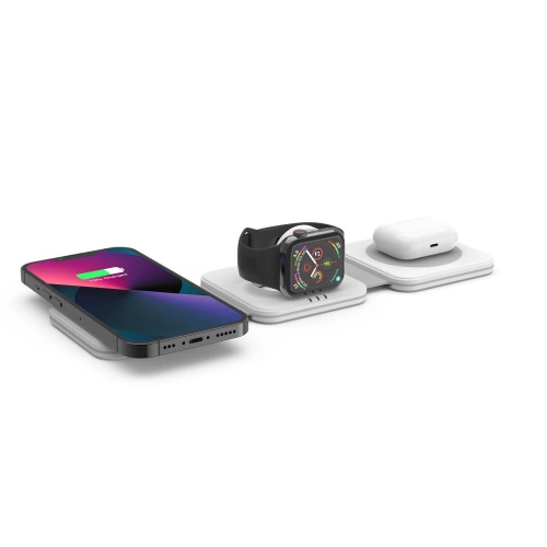 Kup Încărcător wireless Tech-Protect QI15W-A24 3in1 Încărcător wireless magnetic MagSafe Alb - THP1987 - {ean13} - Sklep Home Screen