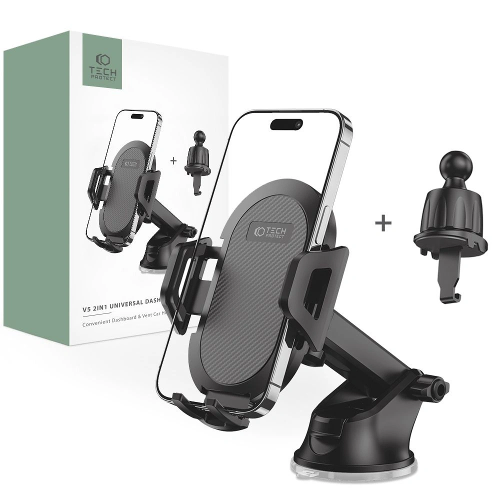 Uchwyt samochodowy Tech-Protect V5 Universal Dashboard & Vent Car Mount Black