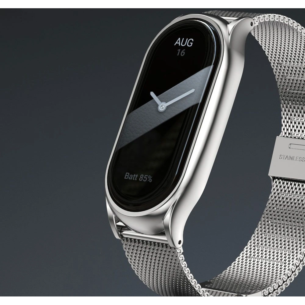 Pasek Tech-Protect Milaneseband Xiaomi Mi Smart Band 8 / 8 NFC / 9 Silver