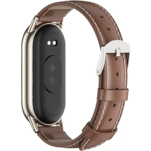 Pasek Tech-Protect Leatherfit Xiaomi Mi Smart Band 8 / 8 NFC / 9 Brown