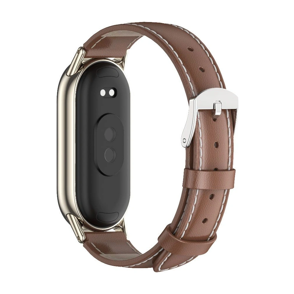 Pasek Tech-Protect Leatherfit Xiaomi Mi Smart Band 8 / 8 NFC / 9 Brown