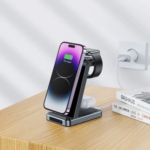Kup Încărcător wireless Tech-Protect QI15W-A26 3in1 Încărcător Wireless Negru - THP1996 - {ean13} - Sklep Home Screen