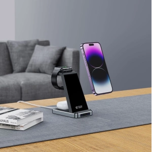 Kup Ładowarka bezprzewodowa Tech-Protect QI15W-A26 3in1 Wireless Charger Black - THP1996 - {ean13} - Sklep Home Screen