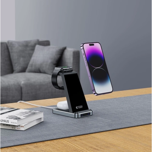 Kup Tech-Protect Kabelloses Ladegerät QI15W-A26 3in1 Wireless Charger Schwarz - THP1996 - {ean13} - Sklep Home Screen