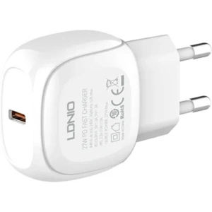 Kup Ładowarka sieciowa LDNIO A1206C, USB-C, 27W + kabel USB-C/USB-C (biała) - LDN452 - {ean13} - Sklep Home Screen