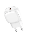 LDNIO A1206C Wall Charger, USB-C, 27W + USB-C/Lightning Cable (white)
