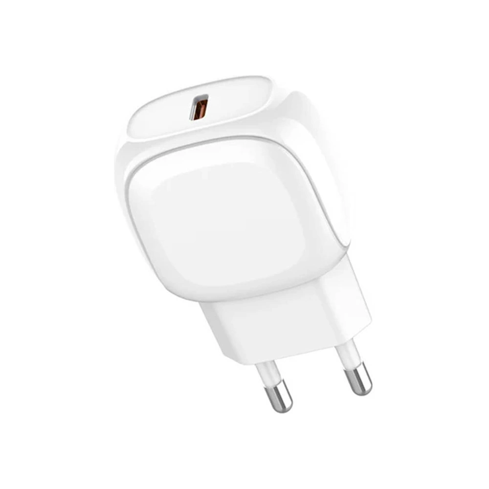 Ładowarka sieciowa LDNIO A1206C, USB-C, 27W + kabel USB-C/Lightning (biała)