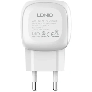Kup Ładowarka sieciowa LDNIO A1206C, USB-C, 27W + kabel USB-C/Lightning (biała) - LDN453 - {ean13} - Sklep Home Screen