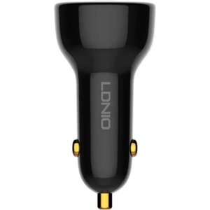 Kup Ładowarka samochodowa LDNIO C101, USB + USB-C, 100W + kabel USB-A/microUSB (czarna) - LDN454 - {ean13} - Sklep Home Screen