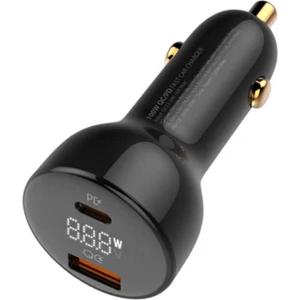 Kup Ładowarka samochodowa LDNIO C101, USB + USB-C, 100W + kabel USB-A/microUSB (czarna) - LDN454 - {ean13} - Sklep Home Screen
