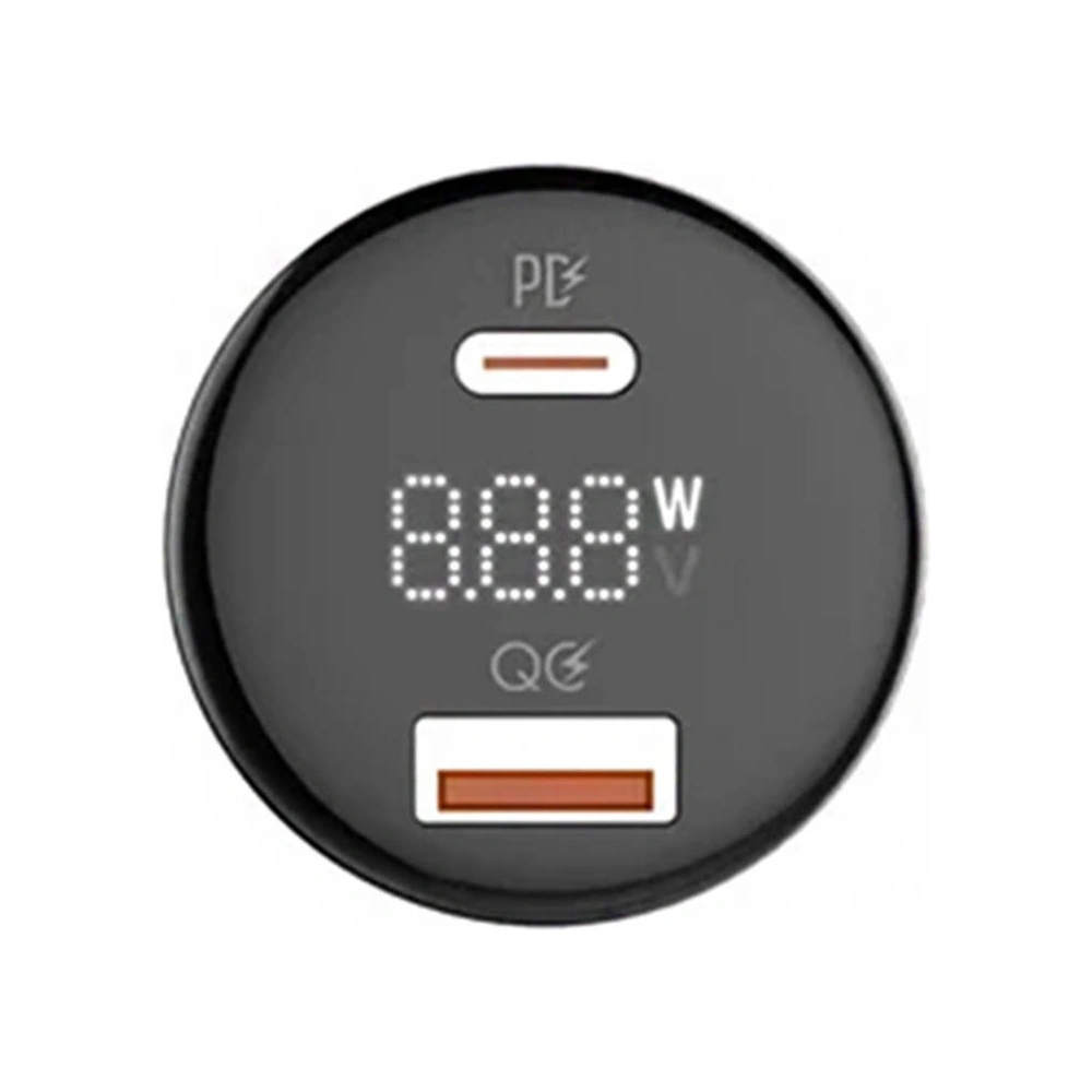 Ładowarka samochodowa LDNIO C101, USB + USB-C, 100W + kabel USB-A/microUSB (czarna)