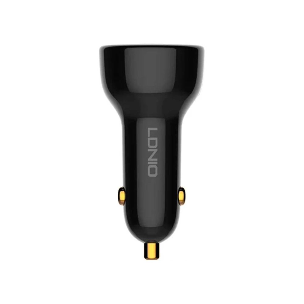 Ładowarka samochodowa LDNIO C101, USB + USB-C, 100W + kabel USB-A/Lightning